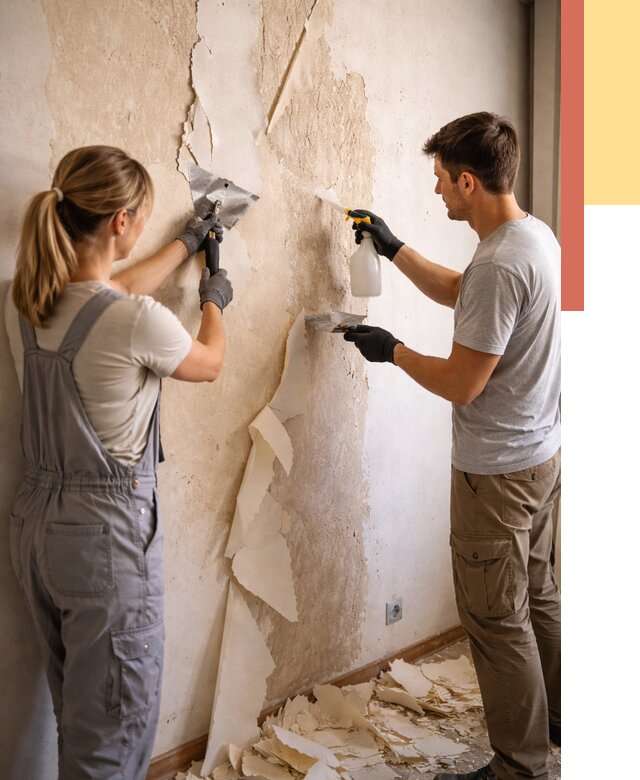 Снятие старых обоев в Павлово от 5322 руб. под ключ недорого | ОТДЕЛОЧНИК-Пвв