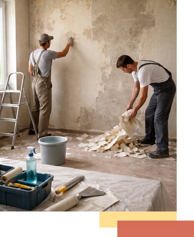 Снятие старых обоев в Павлово быстро и качественно