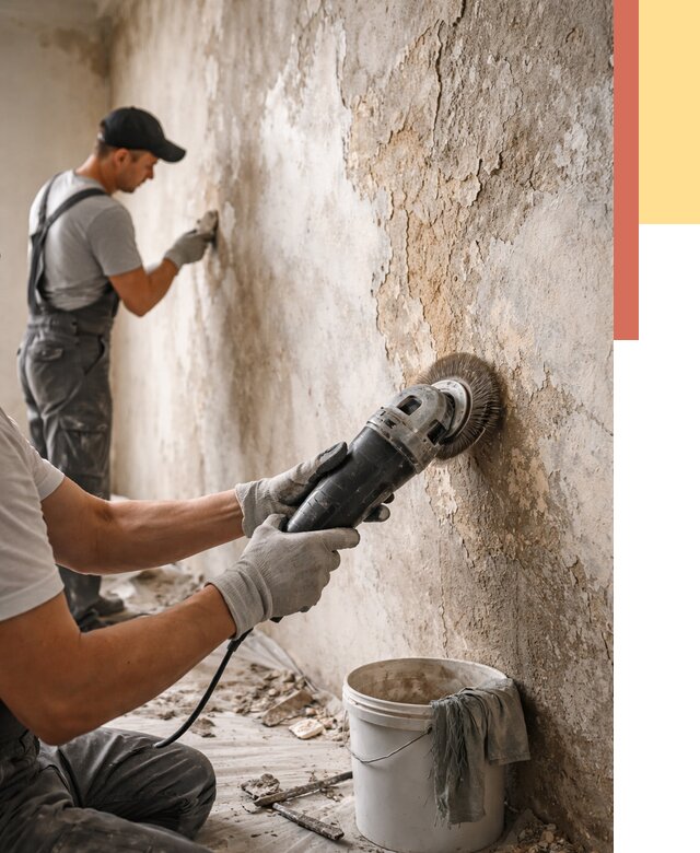 Снятие и удаление краски со стен в Павлово от 2129 руб. — ОТДЕЛОЧНИК-Пвв