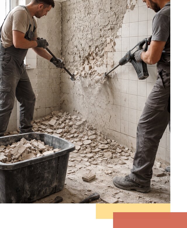 Демонтаж плитки со стен в Павлово быстро и аккуратно