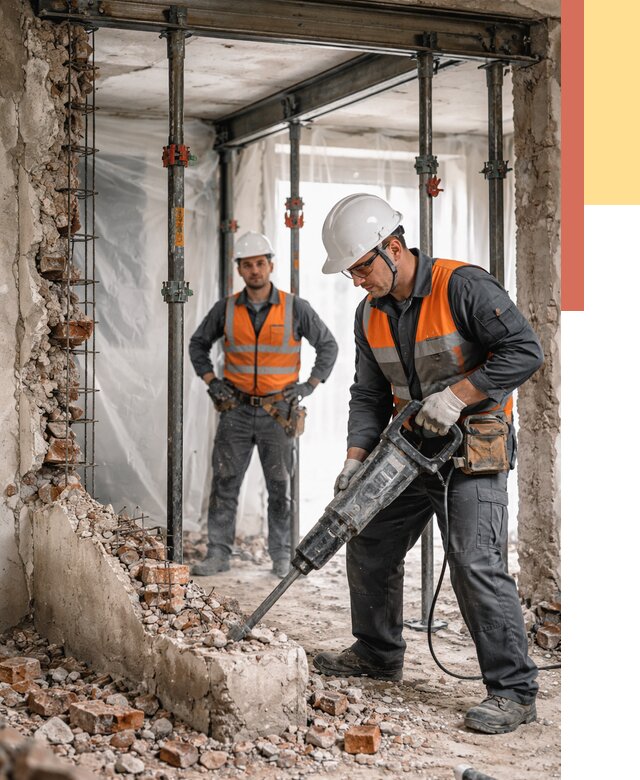 Снос несущих стен в Павлово от 10390 руб. — демонтаж несущей стены под ключ | ОТДЕЛОЧНИК-Пвв