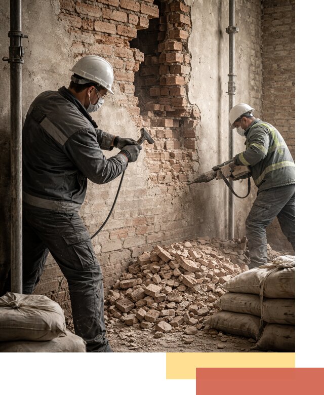 Демонтаж кирпичных стен в Павлово быстро и безопасно