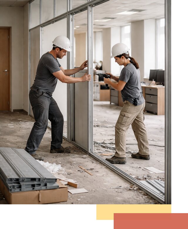 Демонтаж алюминиевых перегородок в Павлово быстро и аккуратно