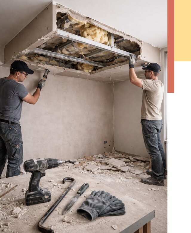 Демонтаж короба из гипсокартона в Павлово от 1541 руб. — быстро и недорого | ОТДЕЛОЧНИК-Пвв