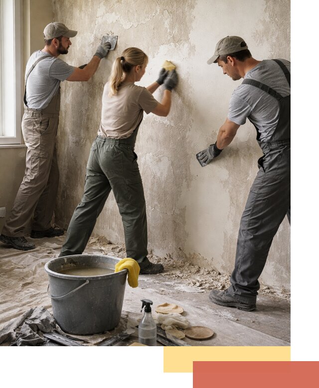 Очистка стен от клея и грунтовки в Павлово качественно и быстро