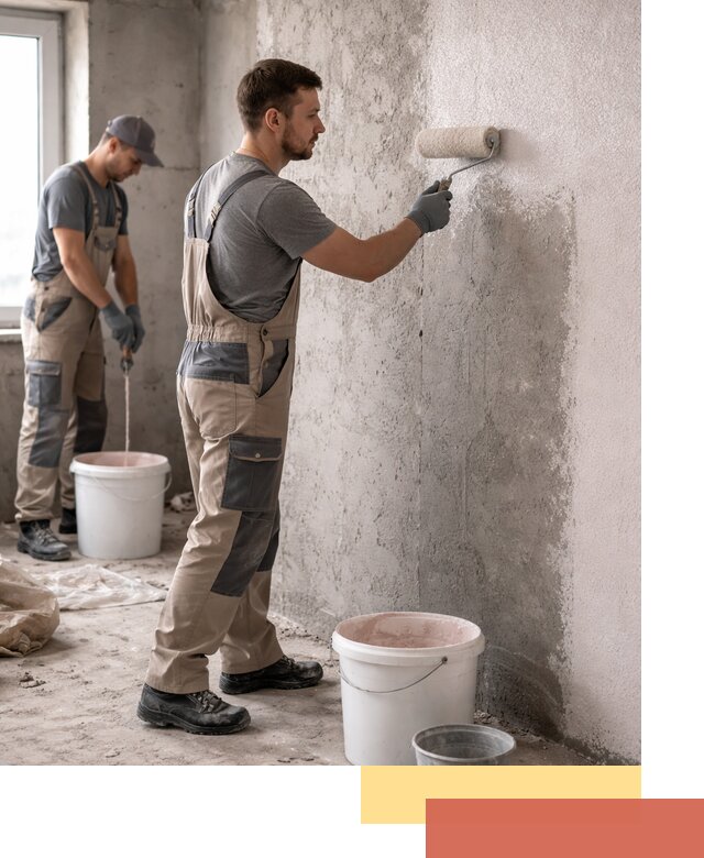 Нанесение бетоноконтакта на стены в Павлово для последующей отделки