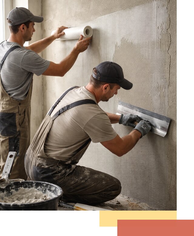 Армирование стен стеклосеткой в Павлово для прочной отделки