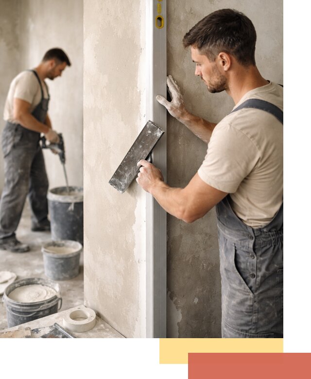 Выведение углов стен в Павлово: монтаж и оштукатуривание