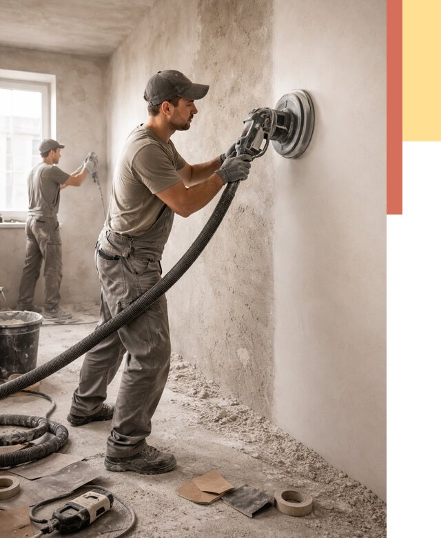 Шлифовка стен в Павлово от 1216 руб/м2 — быстро и недорого | ОТДЕЛОЧНИК-Пвв