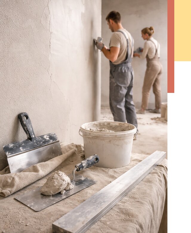 Штукатурка стен гипсовая в Павлово от 4562 руб/м2 — быстро и недорого | ОТДЕЛОЧНИК-Пвв