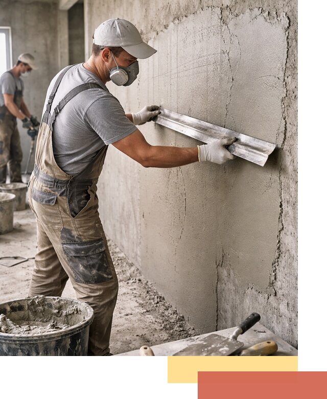 Штукатурка бетонных стен в Павлово качественно и долговечно