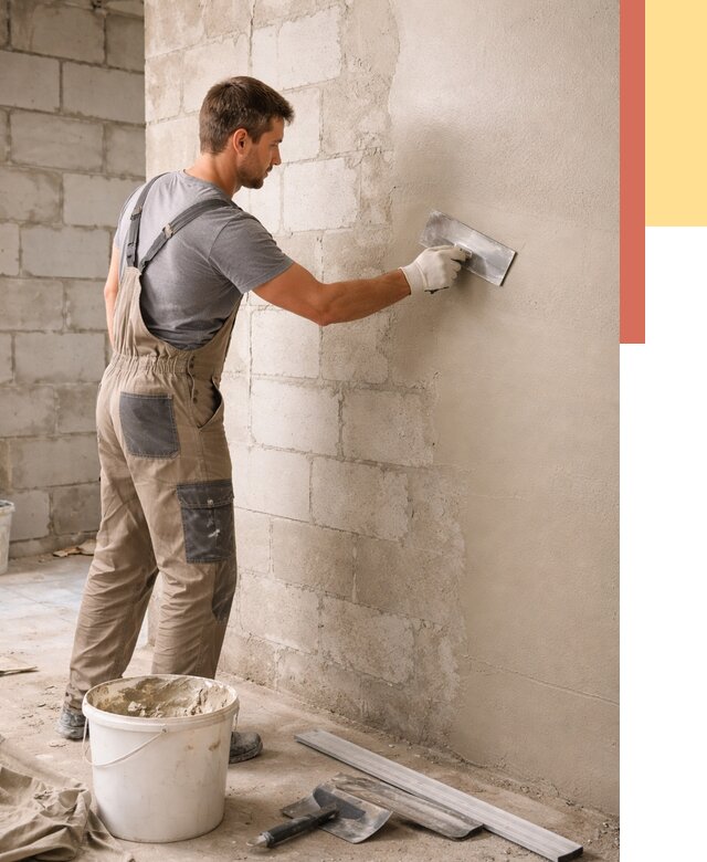 Штукатурка стен из газобетона в Павлово от 2129 руб./м2 — быстро и недорого | ОТДЕЛОЧНИК-Пвв