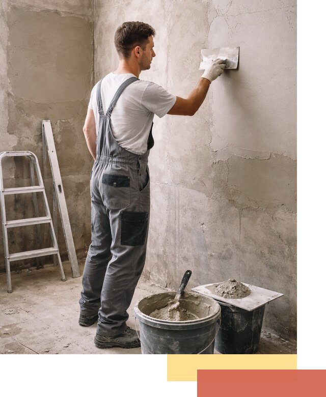 Штукатурка стен в ванной под ключ в Павлово