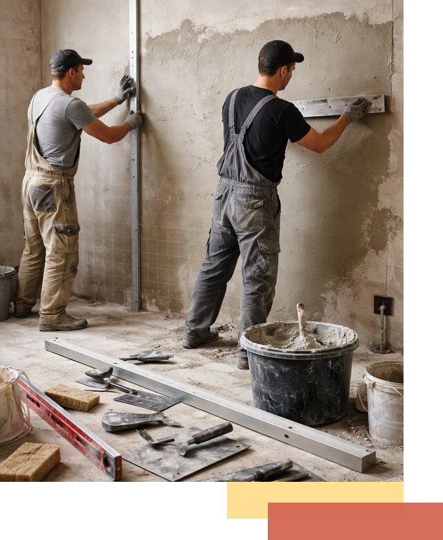 Профессиональная штукатурка стен под плитку в Павлово