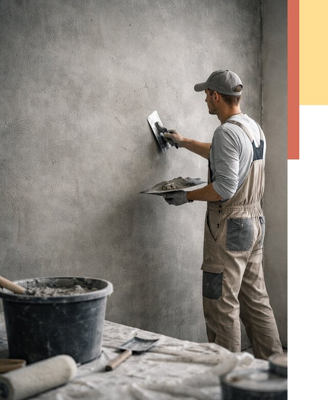 Декоративная штукатурка под бетон в Павлово от 2534 руб./м² — нанесение под ключ | ОТДЕЛОЧНИК-Пвв