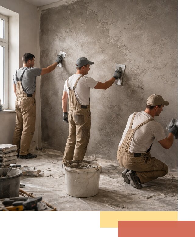 Декоративная штукатурка под бетон в Павлово для стен и потолков