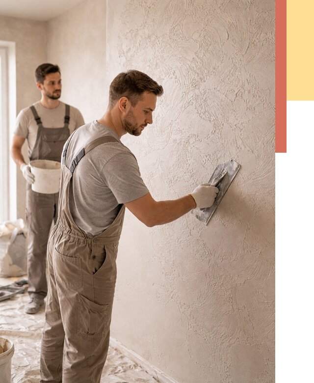 Фактурная штукатурка стен в Павлово от 4258 руб./м² — заказать под ключ | ОТДЕЛОЧНИК-Пвв