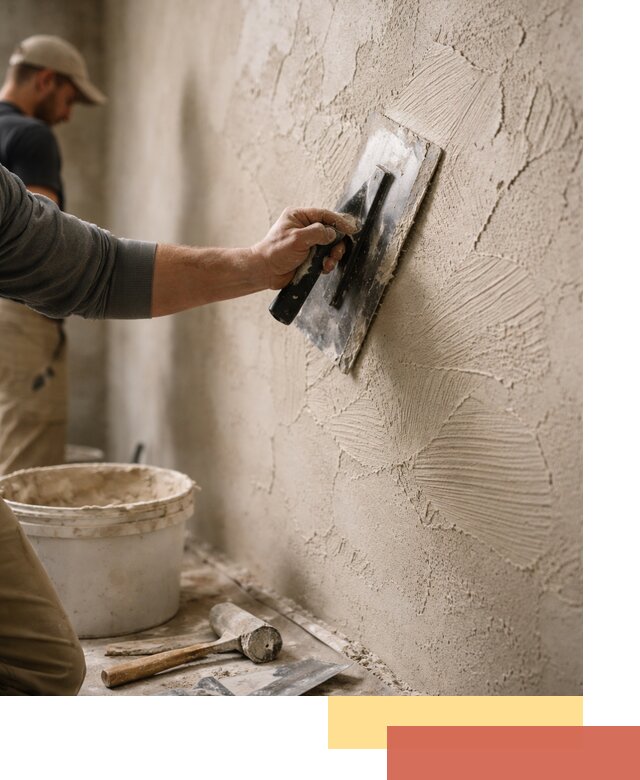 Фактурная штукатурка стен в Павлово — монтаж, отделка, реставрация