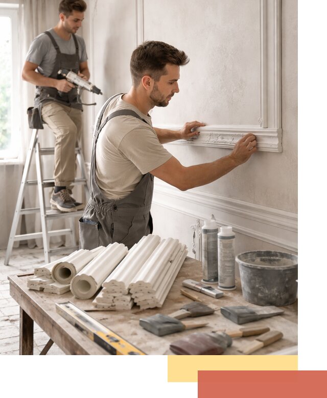 Монтаж лепнины на стены в Павлово профессионально и качественно