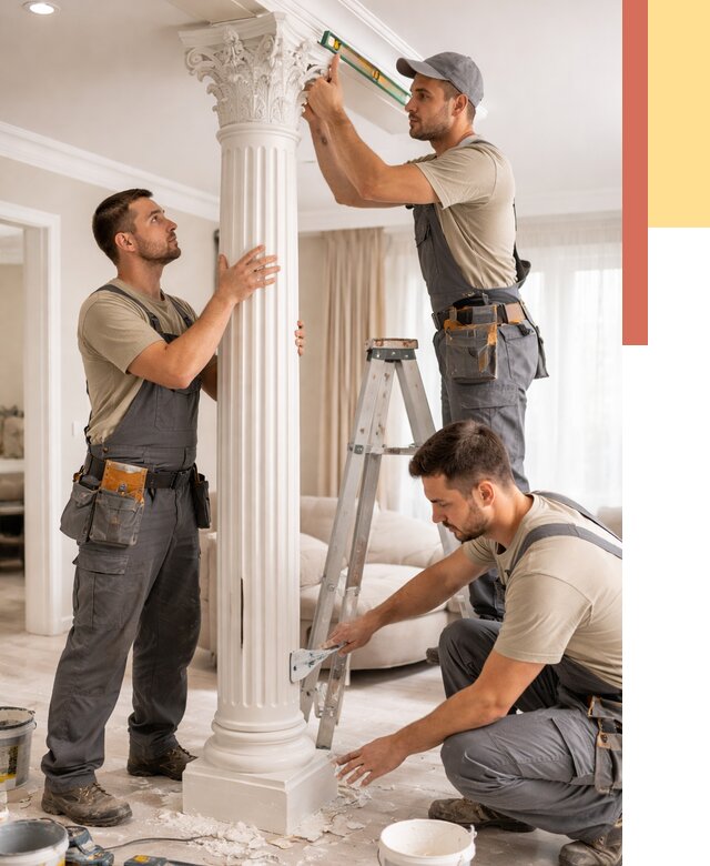 Установка декоративных колонн в Павлово от 12164 руб. под ключ | ОТДЕЛОЧНИК-Пвв