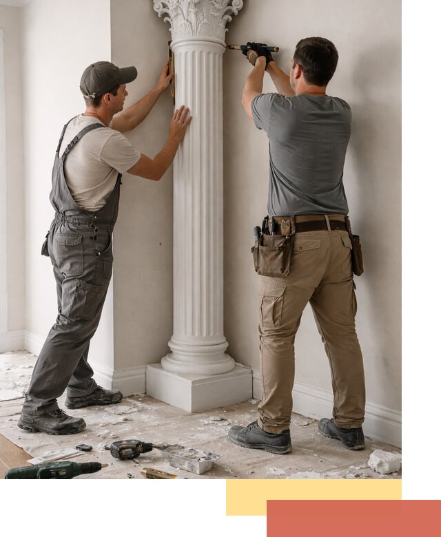 Установка декоративных колонн в Павлово под ключ