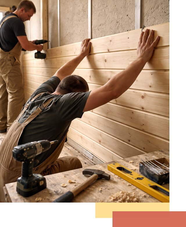 Монтаж деревянной вагонки на стены в Павлово быстро и качественно