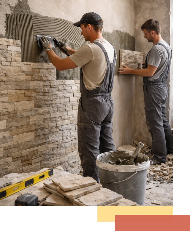 Монтаж искусственного камня в Павлово — облицовка стен и фасадов