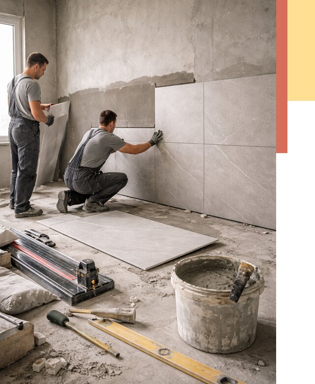 Облицовка стен керамогранитом в Павлово от 4258 руб./м² — услуги под ключ | ОТДЕЛОЧНИК-Пвв