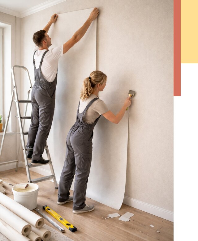 Поклейка флизелиновых обоев в Павлово от 6082 руб. | Быстро и недорого — ОТДЕЛОЧНИК-Пвв