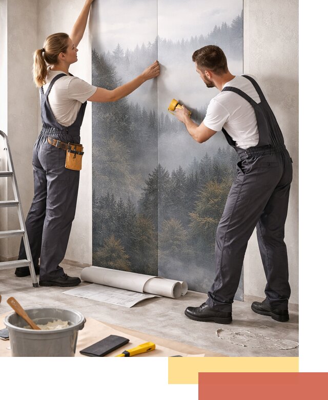 Поклейка фотообоев профессионально в Павлово под ключ