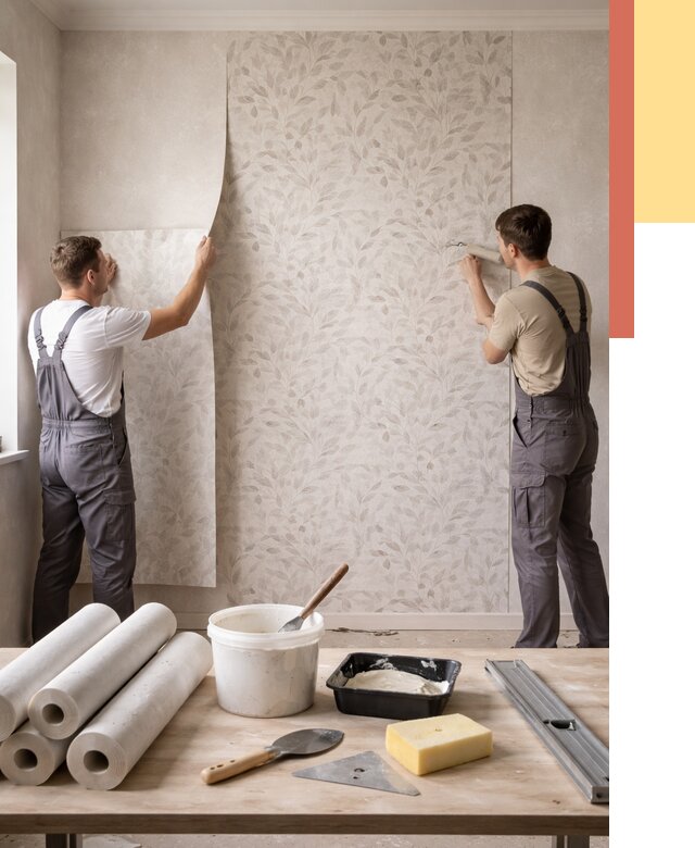 Поклейка обоев с подбором рисунка в Павлово от 3548 руб. | ОТДЕЛОЧНИК-Пвв - быстро и недорого