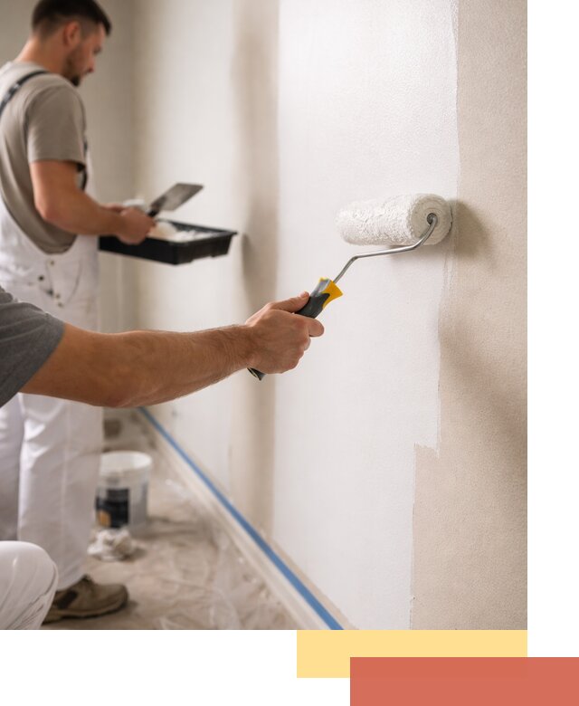 Покраска стен акриловой краской профессионально в Павлово