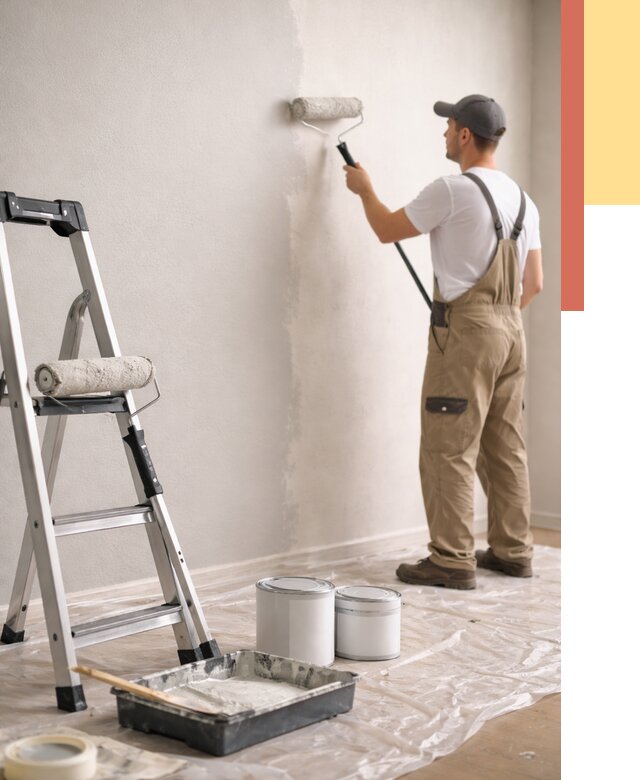 Покраска стен латексной краской в Павлово от 4562 руб. за м2 | ОТДЕЛОЧНИК-Пвв