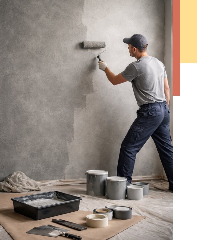 Покраска стен под бетон в Павлово от 659 руб. за м2 — быстро и недорого | ОТДЕЛОЧНИК-Пвв