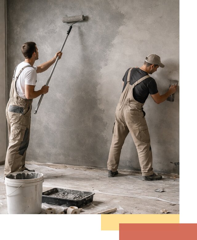 Покраска стен под бетон в Павлово профессионально и недорого