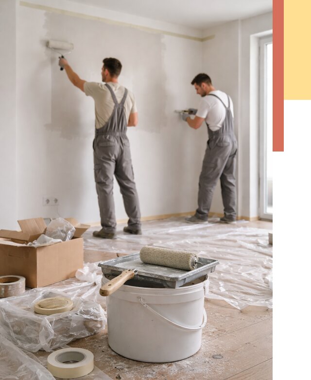 Покраска стен в квартире в Павлово от 2534 руб/м2 — быстро и недорого | ОТДЕЛОЧНИК-Пвв