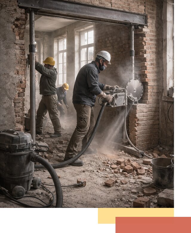 Прорезка проема в стене под дверной или оконный проем в Павлово