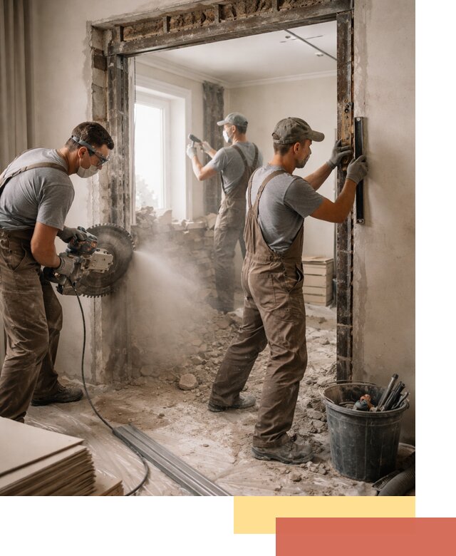 Расширение дверного проема под установку новой двери в Павлово