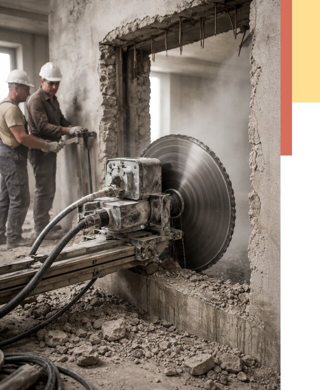 Алмазная резка проемов в Павлово от 4562 руб. быстро и недорого | ОТДЕЛОЧНИК-Пвв