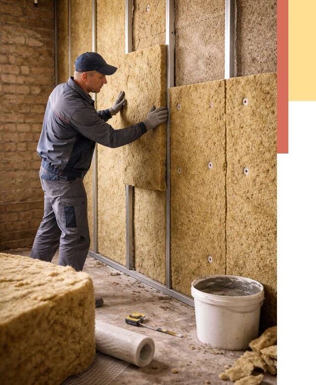 Утепление стен минватой в Павлово от 1368 руб./м2 — недорого и быстро | ОТДЕЛОЧНИК-Пвв