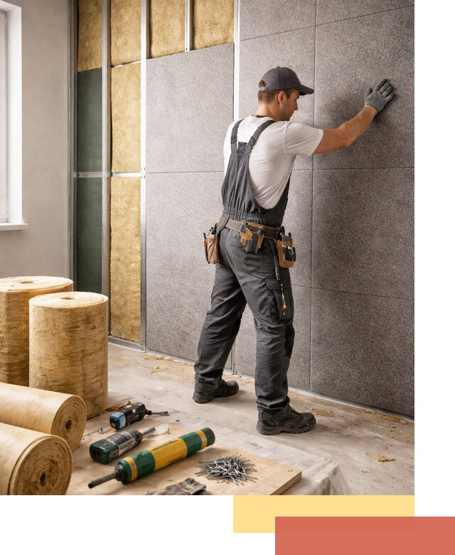 Профессиональная шумоизоляция стен в Павлово для квартиры и офиса