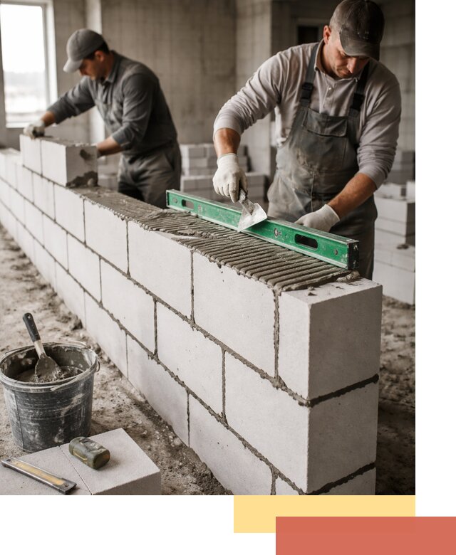 Кладка перегородок из газобетона в Павлово быстро и качественно