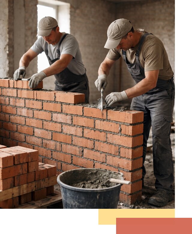 Кладка кирпичных перегородок под ключ в Павлово