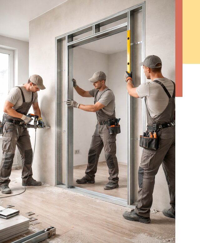 Устройство дверного проема в перегородке в Павлово от 4562 руб. под ключ | ОТДЕЛОЧНИК-Пвв