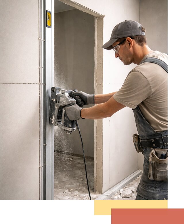 Устройство дверного проема в перегородке в Павлово