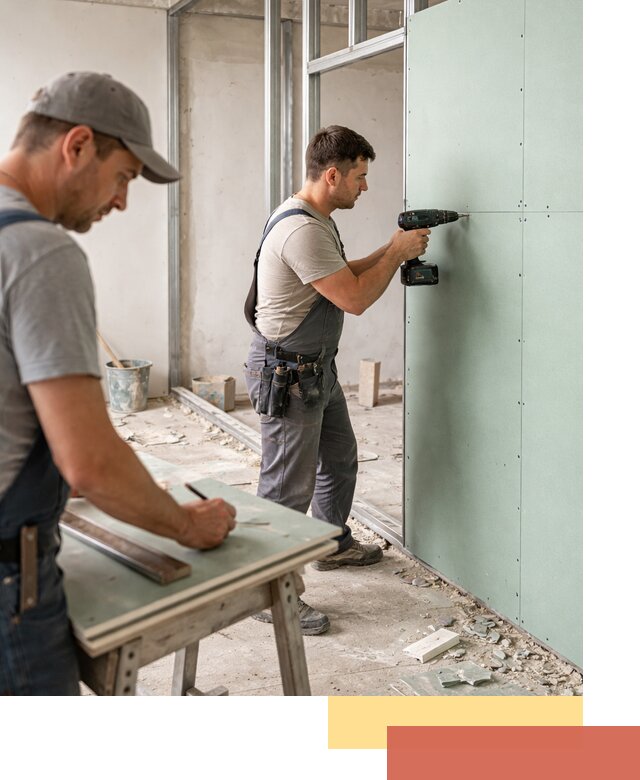 Перегородки из влагостойкого гипсокартона под ключ в Павлово