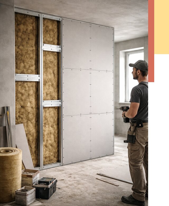 Усиленная перегородка под навеску в Павлово от 12975 руб. — монтаж под ключ | ОТДЕЛОЧНИК-Пвв