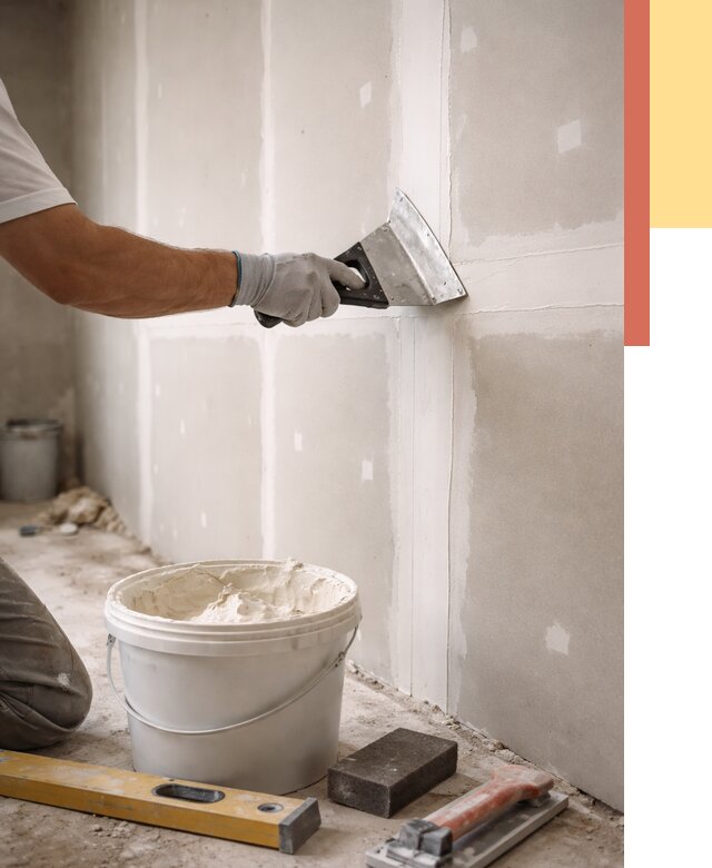 Шпаклевка перегородок из гипсокартона в Павлово от 2534 руб. — услуги ОТДЕЛОЧНИК-Пвв