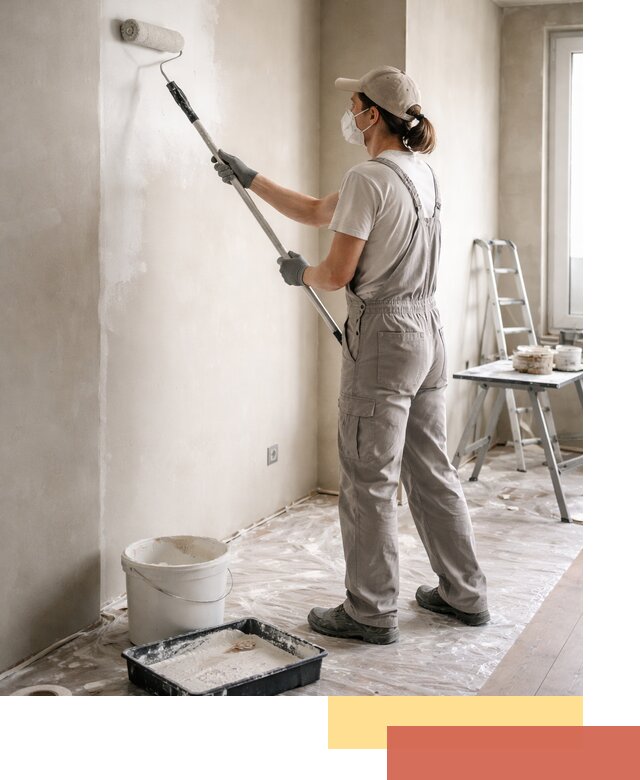 Покраска перегородок из гипсокартона в Павлово качественно и недорого