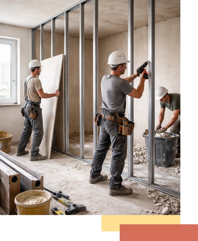 Перенос гипсокартонной перегородки в Павлово профессионально и быстро